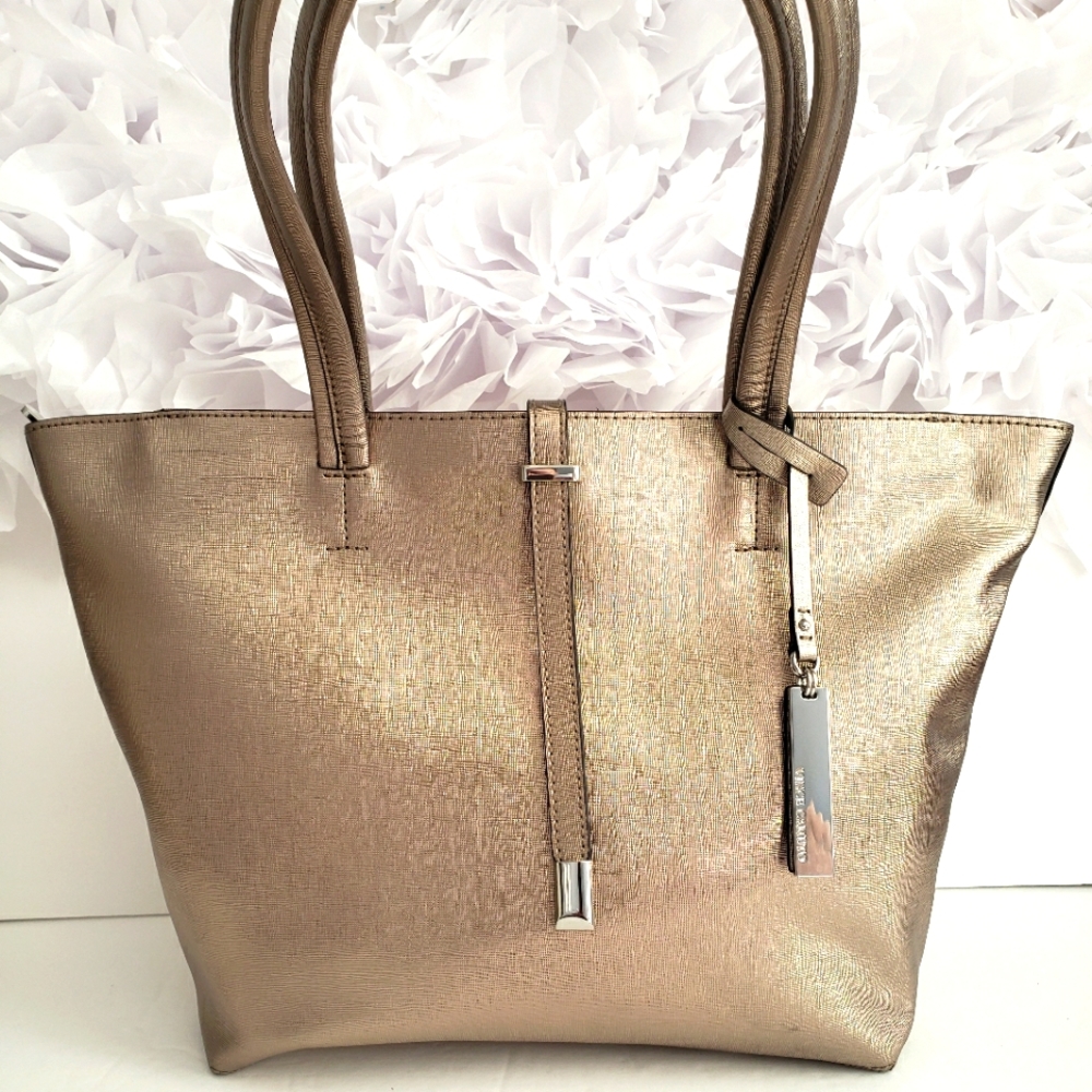 Vince Camuto Leila Tote in Bronze Metallic color